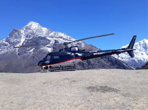 suttle at everest view hotel during the everest base camp helicopter tour