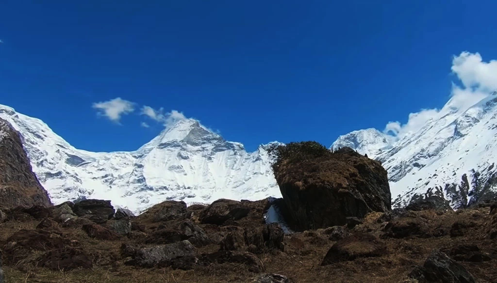 we had stunning view of Mount Api EnRoute to Api base camp.