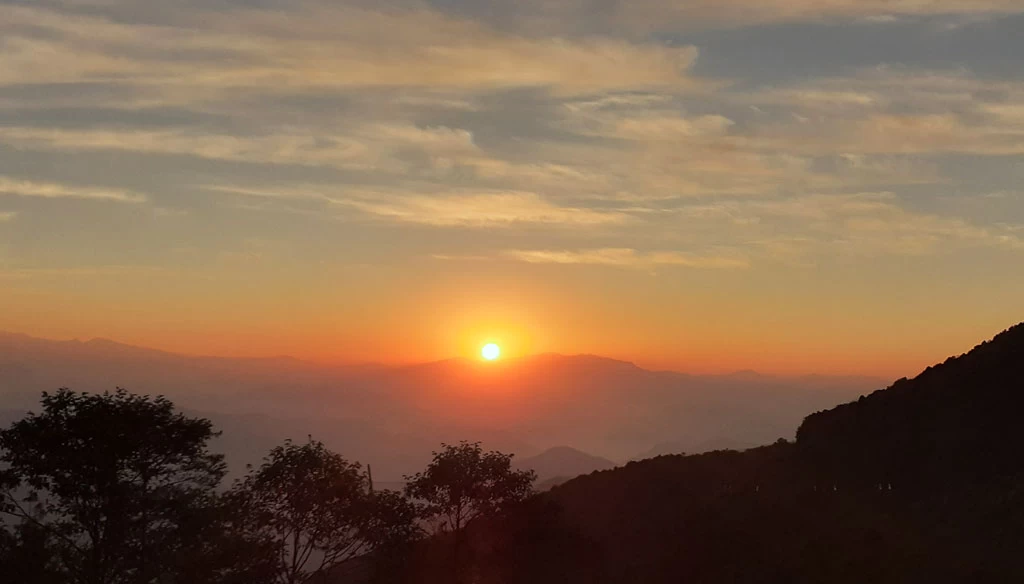 A beautiful sunrise as seen from Nagarkot