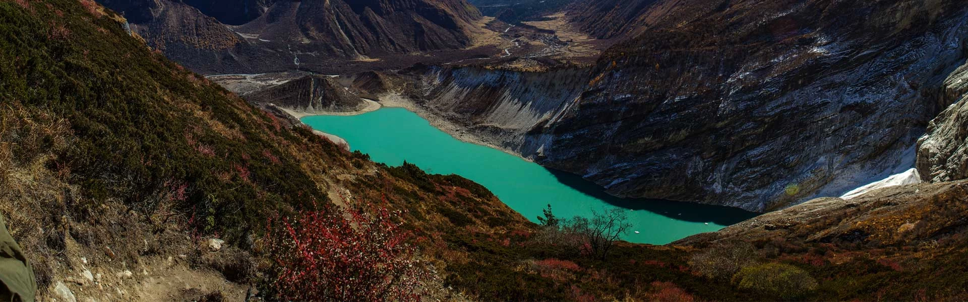 on the way to Manaslu base camp we had an amazing view of Birendra lake.