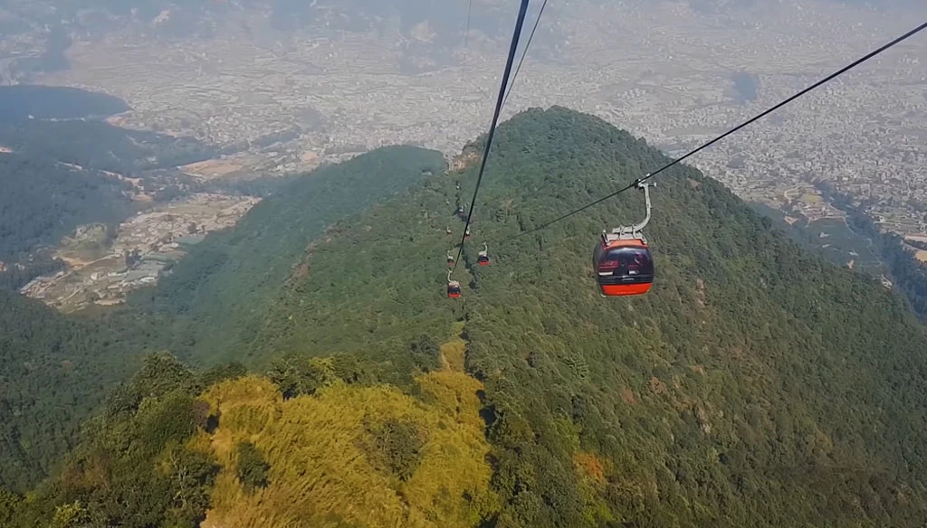we had cable car ride to reach Chandragiri Hill in morning.
