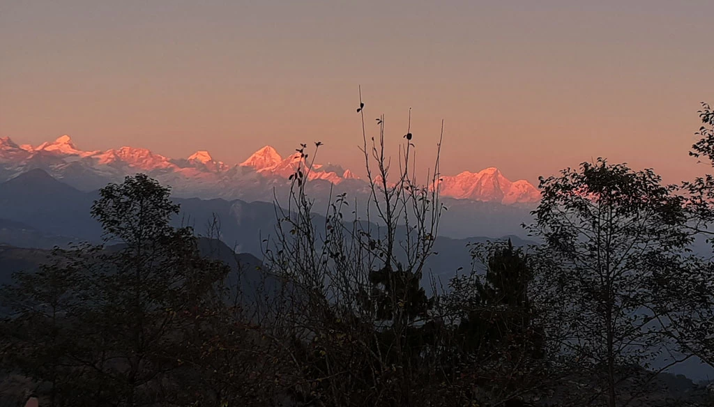 we had great view of sunset from chisapani during our chisapani nagarkot hike