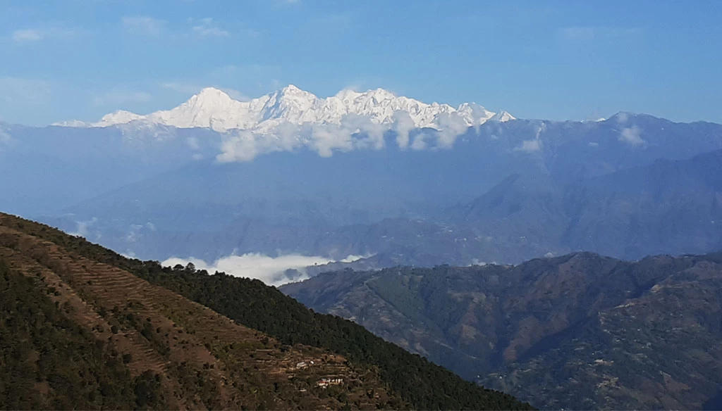 we had lovely view of Ganesh Himal during our hike to Shivapuri
