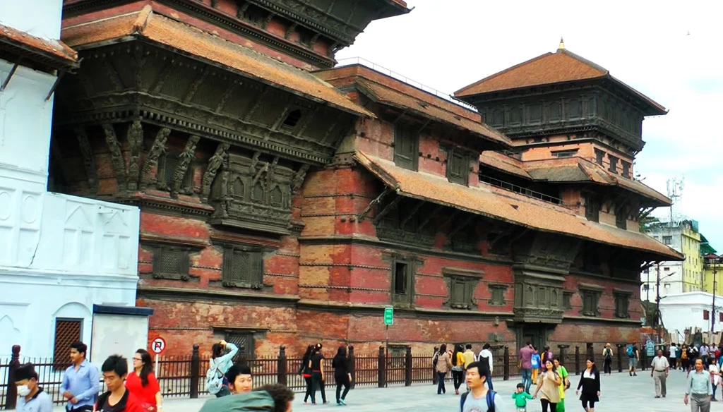 kathmandu durbur square is mostly busy during the day time