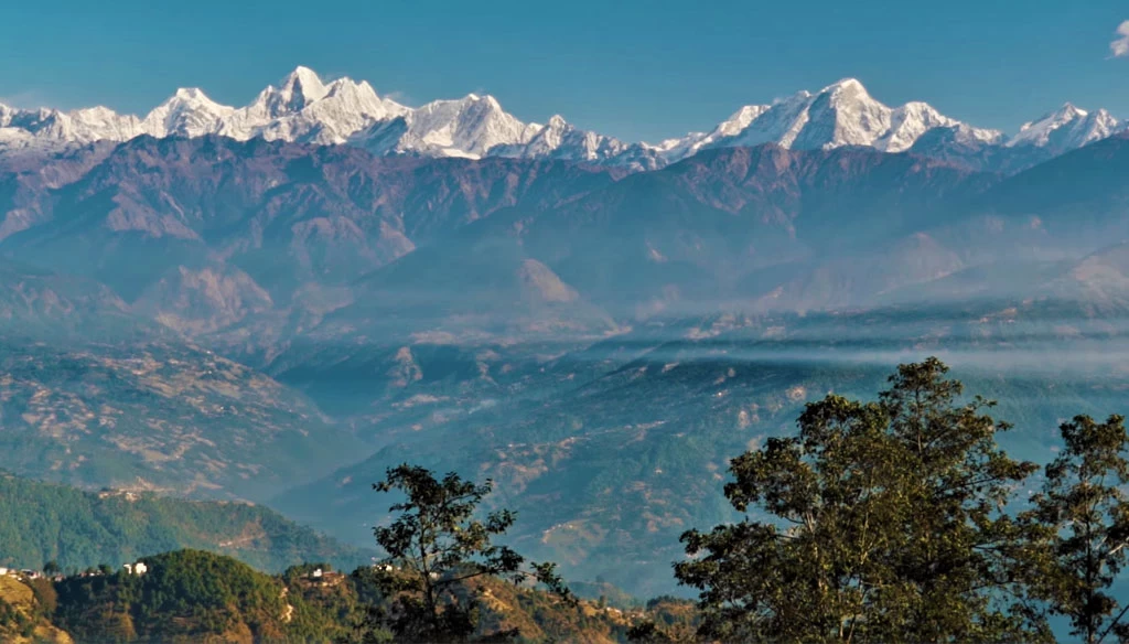The stunning view of Jugal Himalayan Range is captured from Nagarkot.