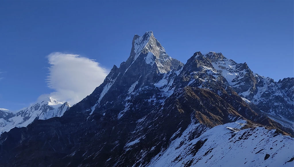 After reaching to the top of Mardi Himal viewpoint we had clear view of Machhapuchhare which is also known as fishtail by foreigner.