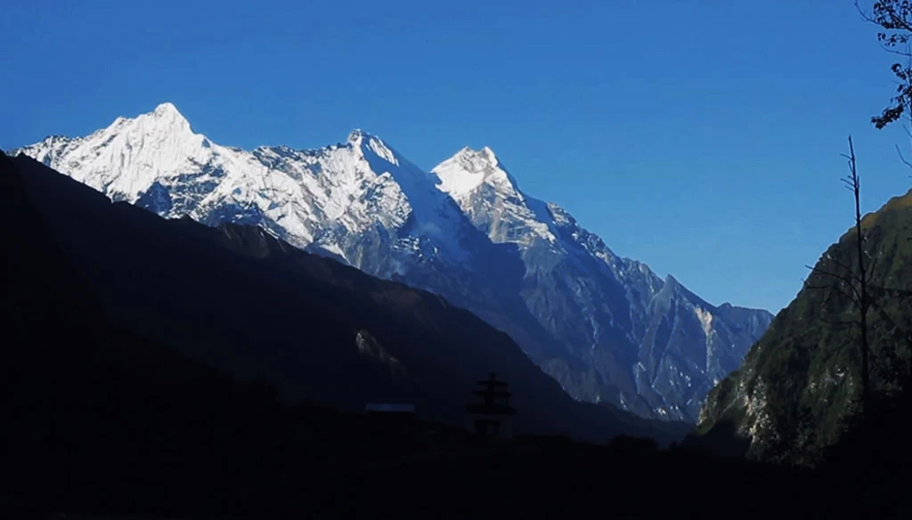 A lovely view of Ganesh Himal is pictured during the Tsum Valley Trek.
