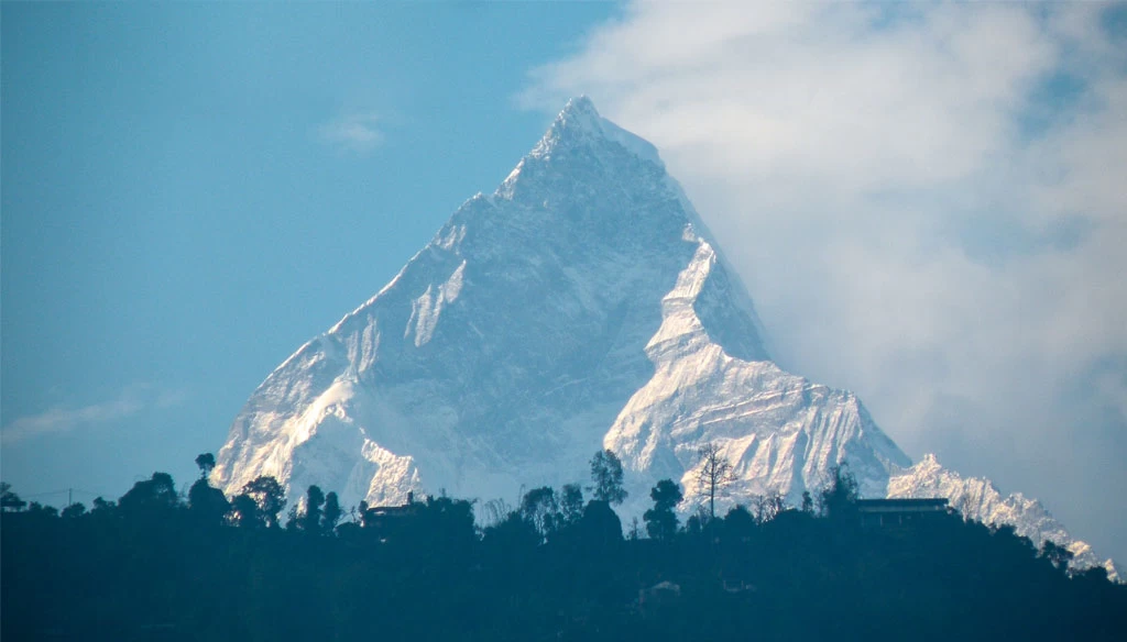 view of mount fishtail from pokhara