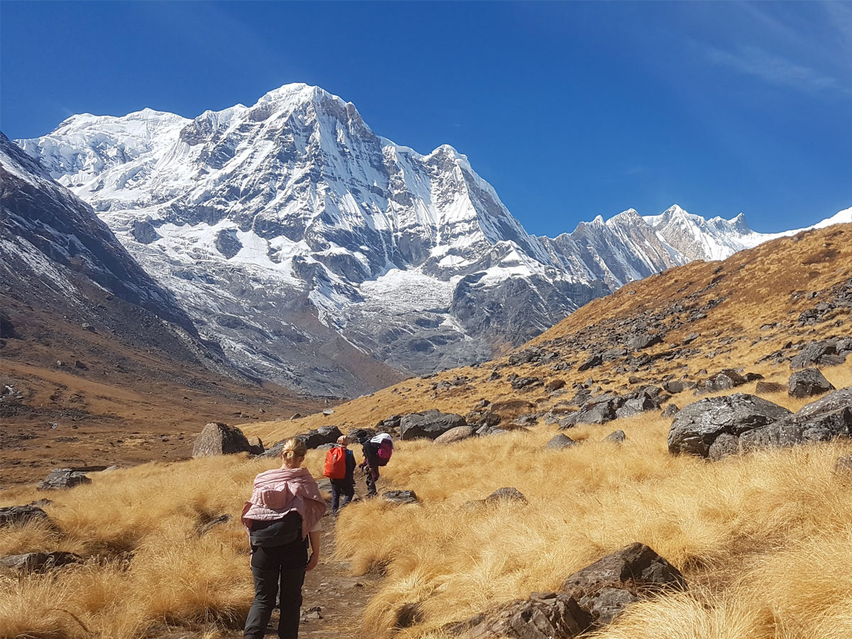 on the way to Annapurna Base Camp