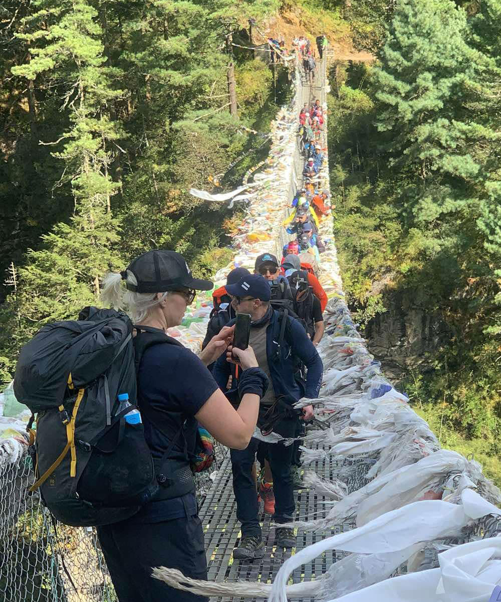 crowd on the trail