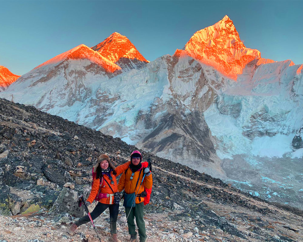 sunset view from Kalapatthar