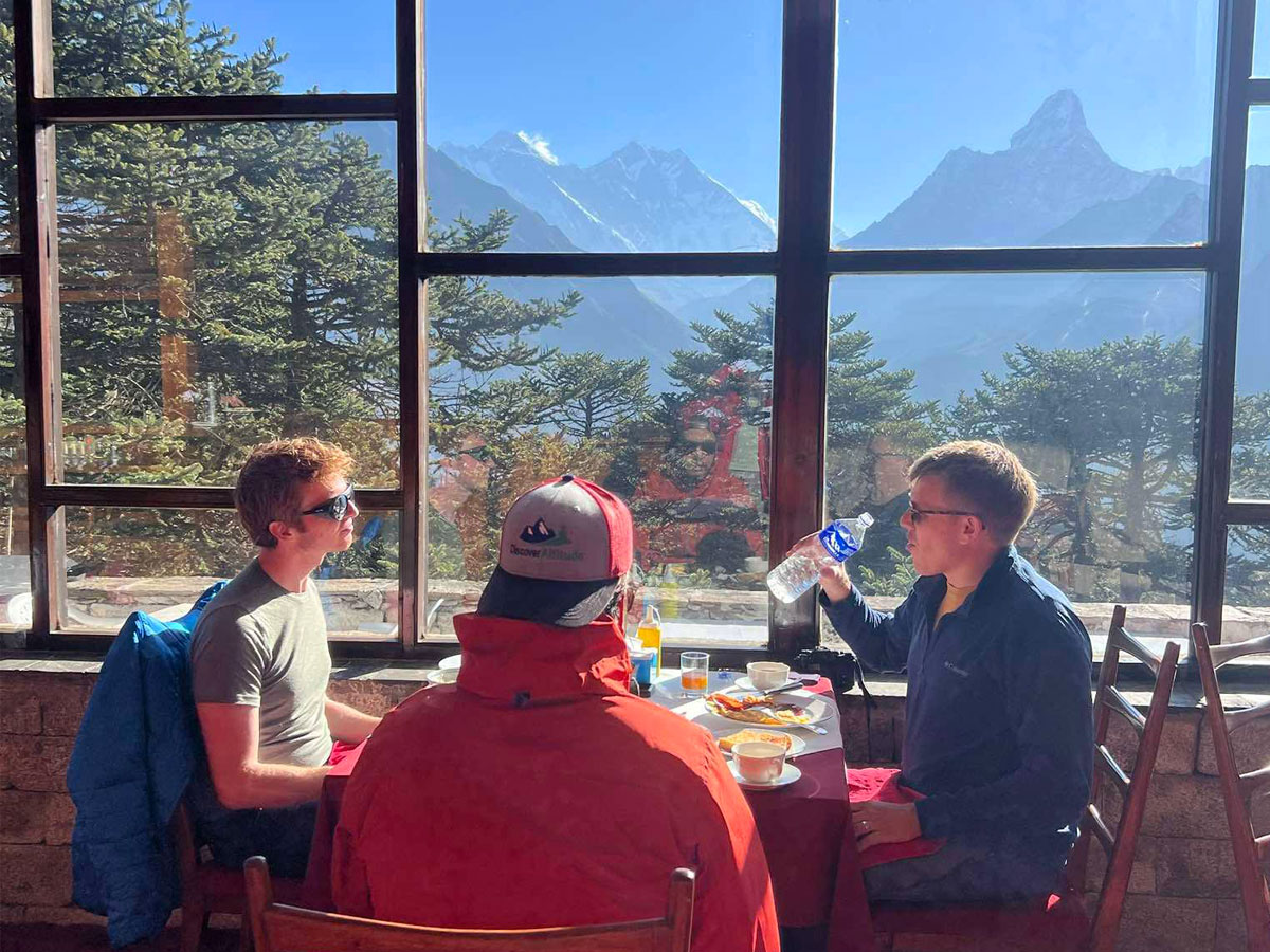 daining at everest view hotel