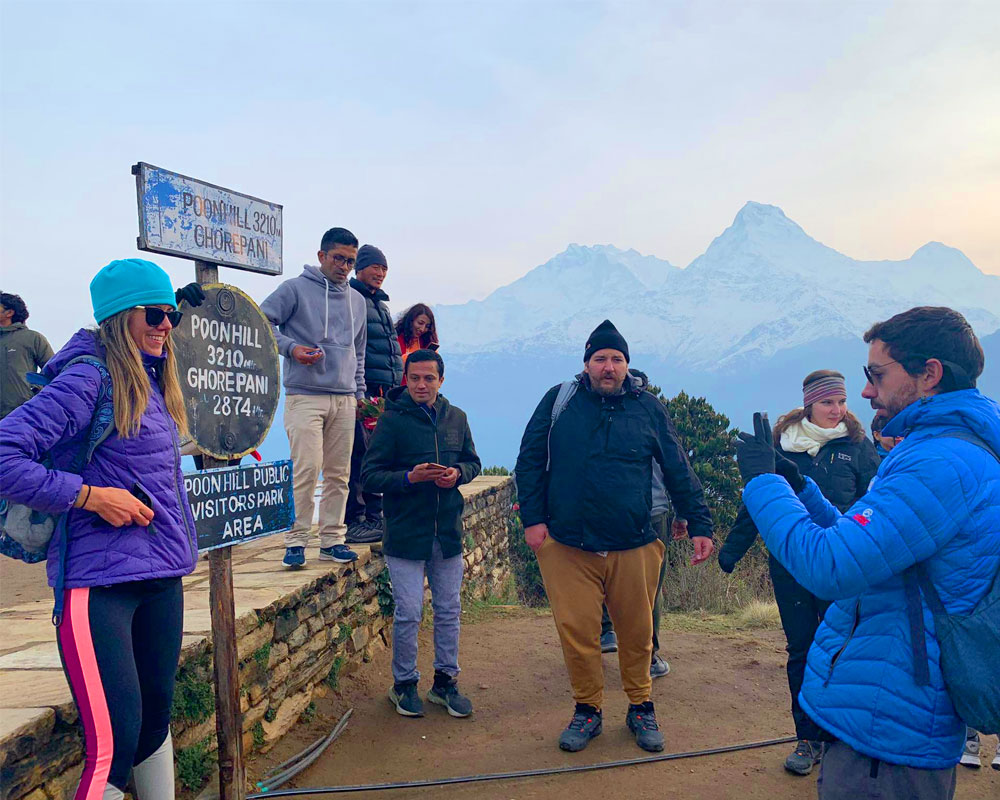 trekkers enjoying photograph