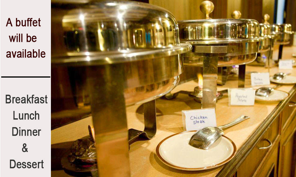 buffet set during luxury everest trek