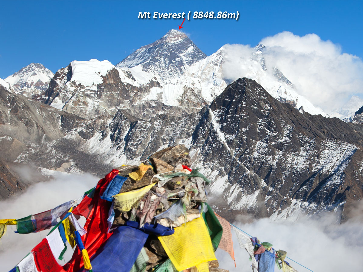 mt everest seen from kalapatthar