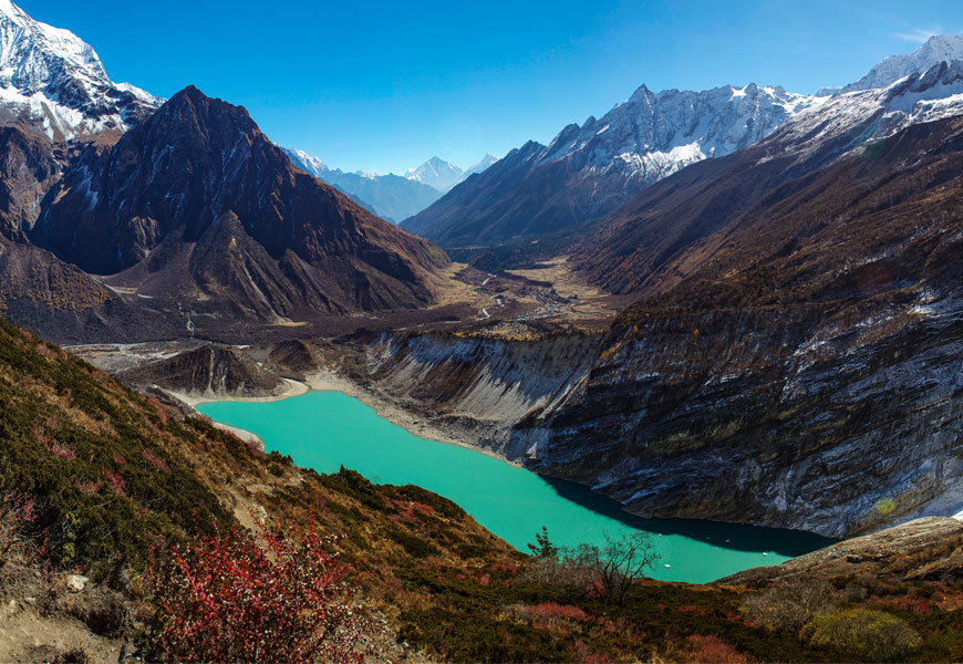 birendra lake in manaslu circuit