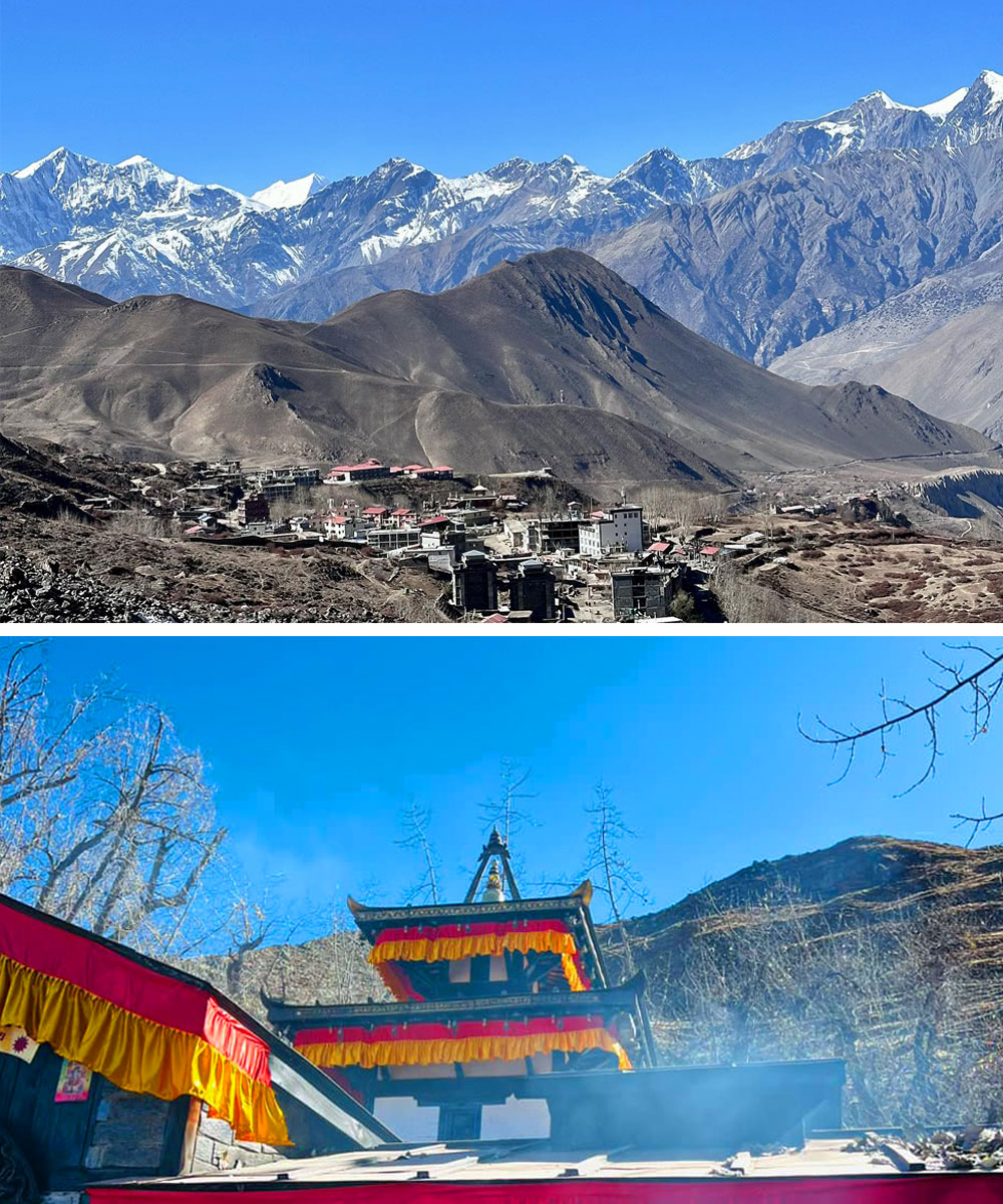 Muktinath temple and himalays