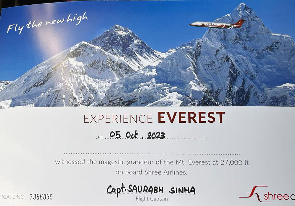 mountain flight certificate