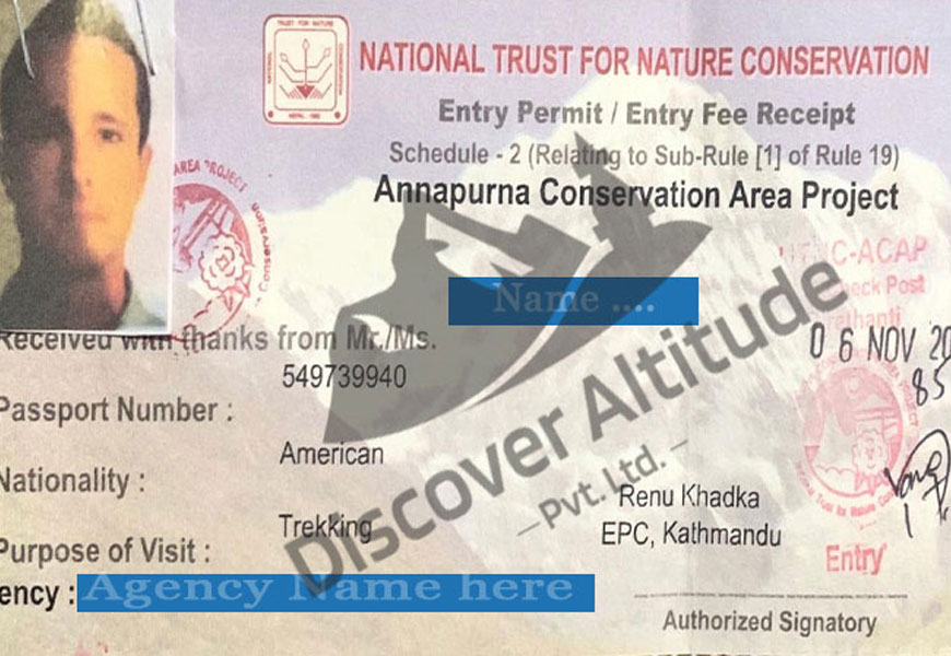 annapurna circuit trek permit