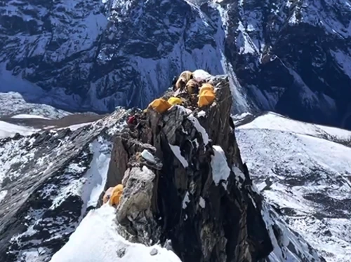 Mount Ama Dablam is pictured EnRoute to camp three.