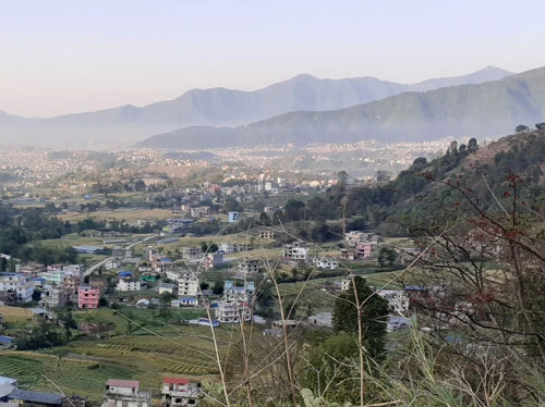 a part of Kathmandu valley view as captured during champadevi day hike