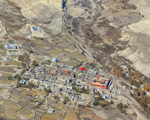 Aerial View Of Upper Mustang