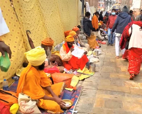Baba In Pashupatinath Temple In Kathmanud.