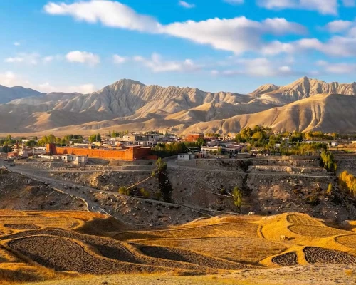 Beautiuful Farmland And Lo Manthang.