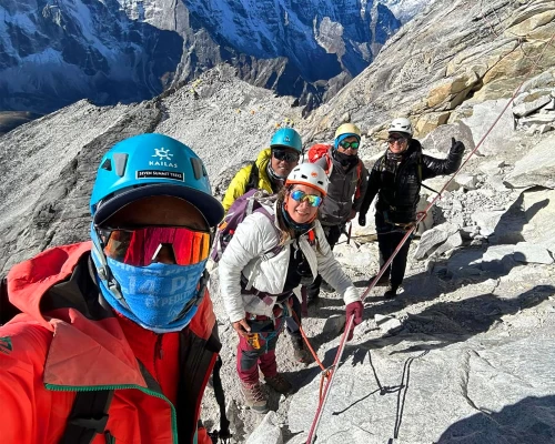 Climbing Amadablam
