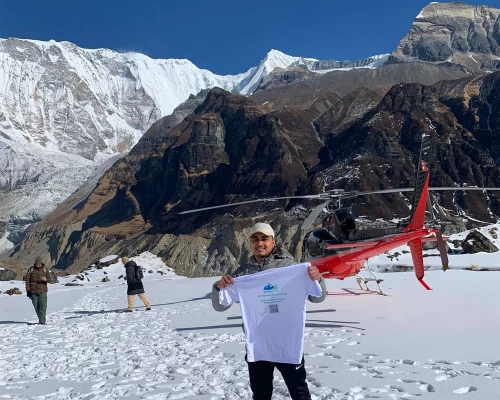 Discover Altitude Tshirt At Annapurna Base Camp