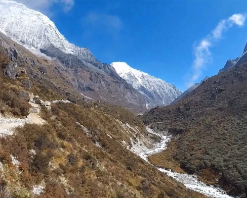 Enroute To Na Village In Rolwaling Valley.