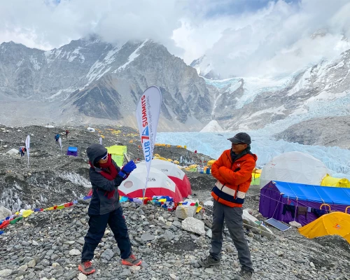 Everest Base Camp In Climbing Season