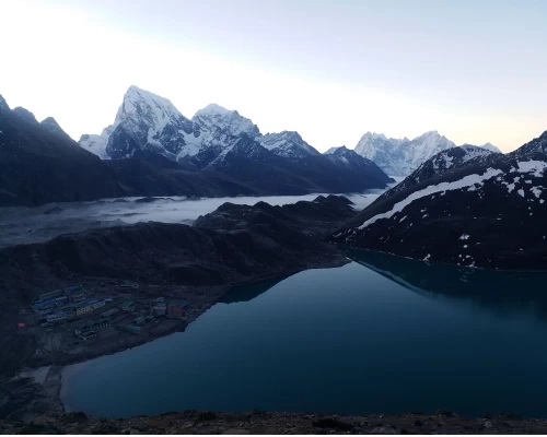 Gokyo Lake And Mountains