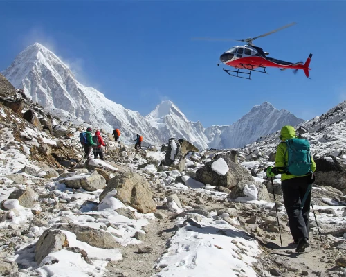 Heli Overfly To Base Camp