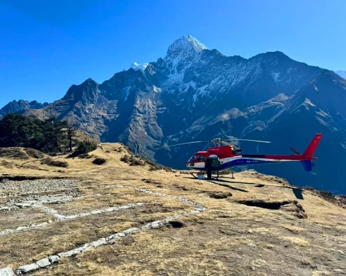 Helicopter At Everest View Hotel