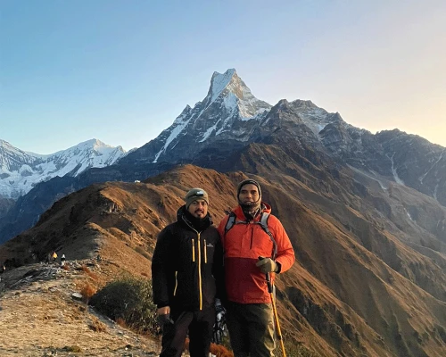 Mount Fishtail As Backdrop