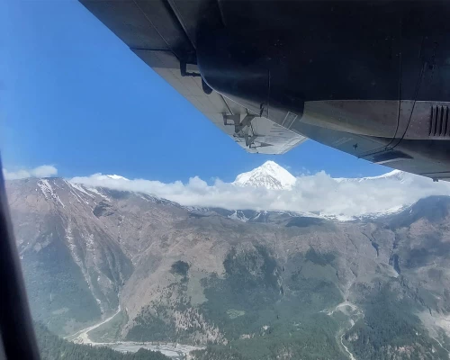 Mountain View During Flight