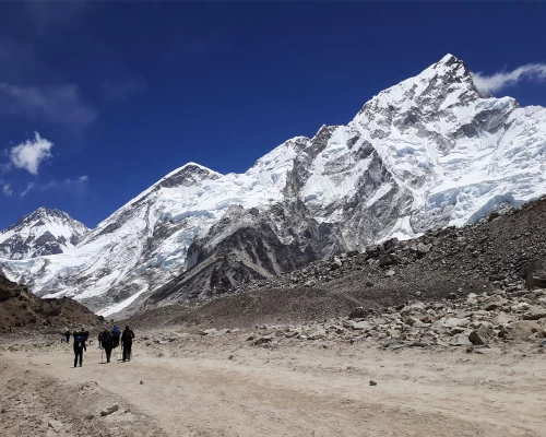 Mt Everest View From Way To Ebc