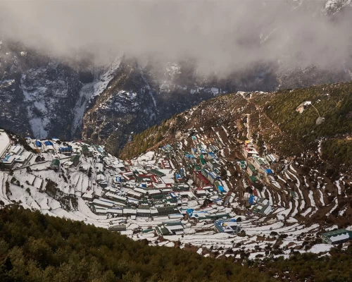 Namche Bazaar In Winter
