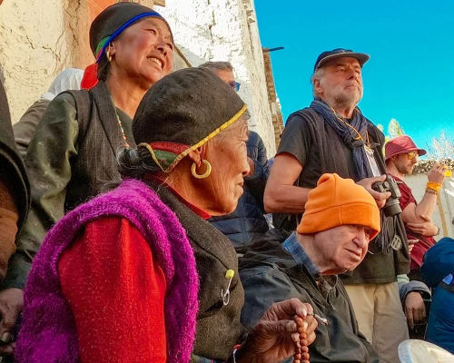 People Observing Tiji Festival