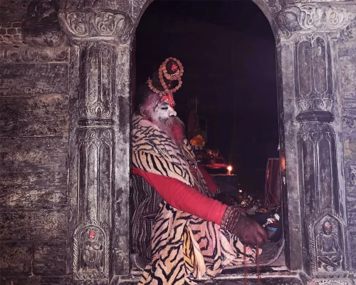 Sadhu At Door