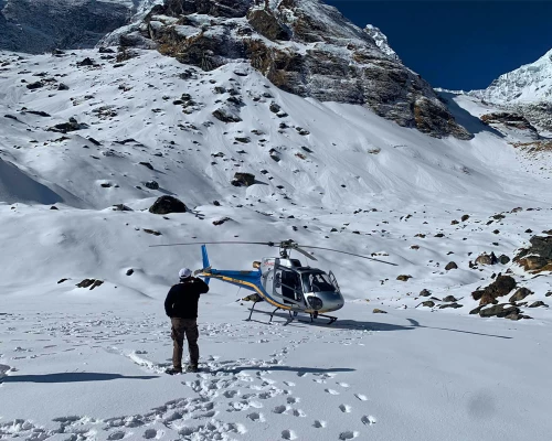 Snow At Annapurna Base Camp