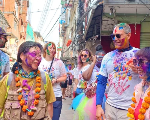 Street Holi Celebration