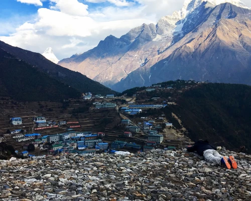 Taking Picture Of Namche View