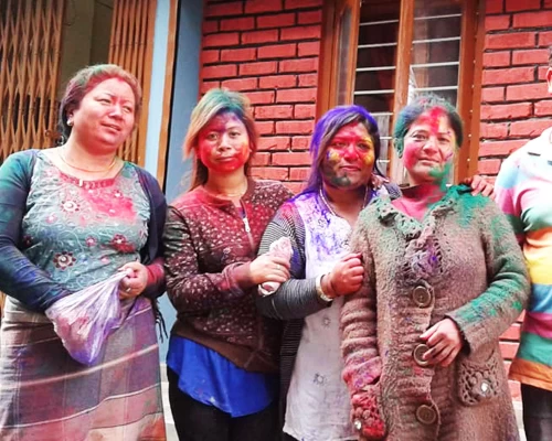 Women Celebration Holi Festival