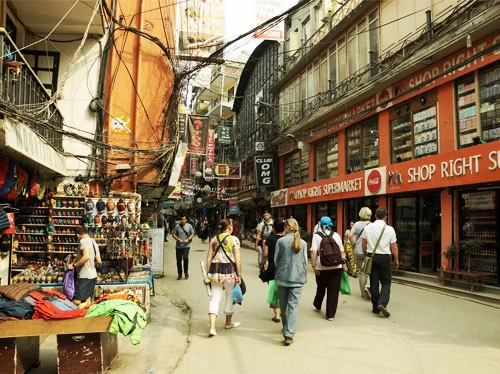 Walking around thamel