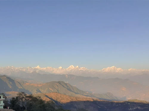 Beautiful Dorje Lakpa Mountain as seen on the Nagarkot sunrise day tour
