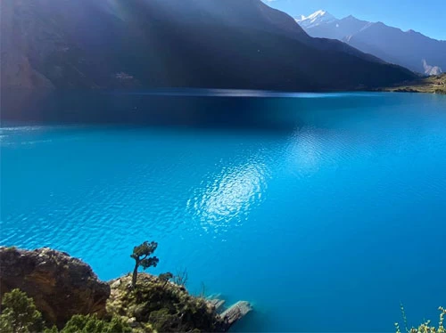 Aqua Blue is another color of Phoksundo Lake water as it keep changing in every hours of the day.