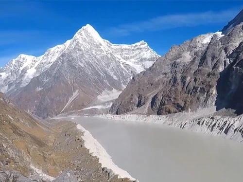 Tsho Rolpa Lake from eastern edge.