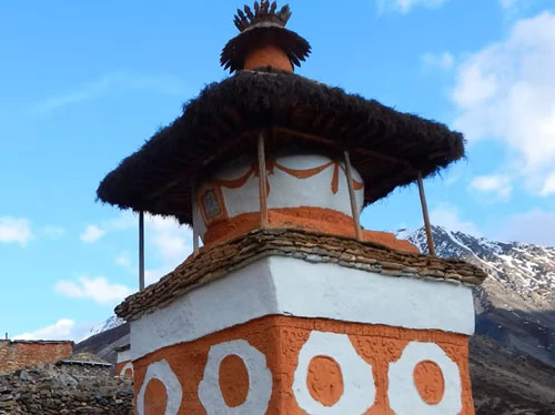 Beautiful Chorten near Shey Gompa on Upper Dolpo Trekking.